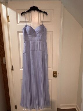 NWT AMUR Saylor Pleated Gown in Raincloud Size 4